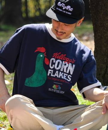 FREDY & GLOSTER(フレディ アンド グロスター) 【FTL × KELLOGGS】RINGER T-SHIRT