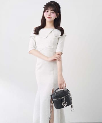 Belle Charme(ベルシャルム) Offshoulder Collar Mermaid Onepiece