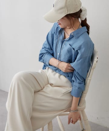 Remind me and forever(リマインドミーアンドフォーエバー) 【WEB限定】シアーデニムシャツ