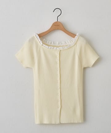 DISCOAT(ディスコート) 【umm.】襟フリル半袖PO