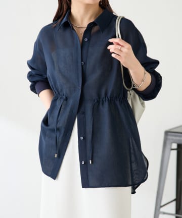 COLLAGE GALLARDAGALANTE(コラージュ ガリャルダガランテ) 【スタイルアップ/メッシュ生地】シアードロストシャツ