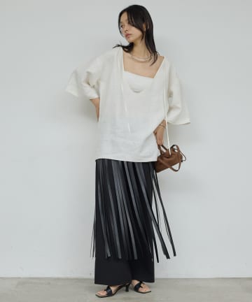 GALLARDAGALANTE(ガリャルダガランテ) レザーフリンジスカート