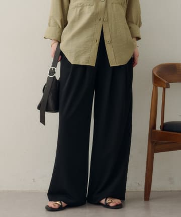 DISCOAT(ディスコート) 【Noka】カットジョーゼット2タックパンツ