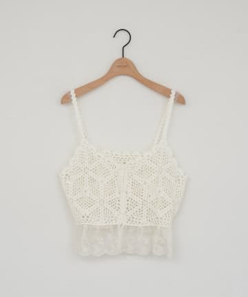 DISCOAT(ディスコート) かぎ針ニットキャミ