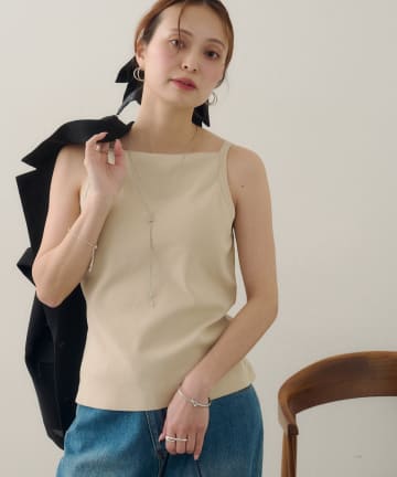 DISCOAT(ディスコート) 【Noka】カップ付ニットキャミソール