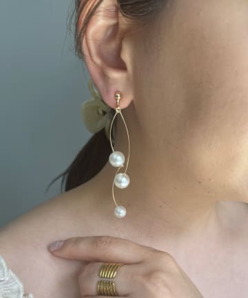 Lattice(ラティス) パール/メタルイヤリング