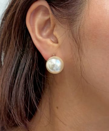 Lattice(ラティス) ＜樹脂＞パールイヤリング