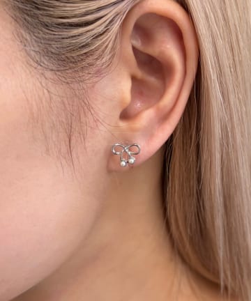 Lattice(ラティス) ＜樹脂＞リボンイヤリング