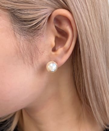 Lattice(ラティス) ＜樹脂＞パールイヤリング