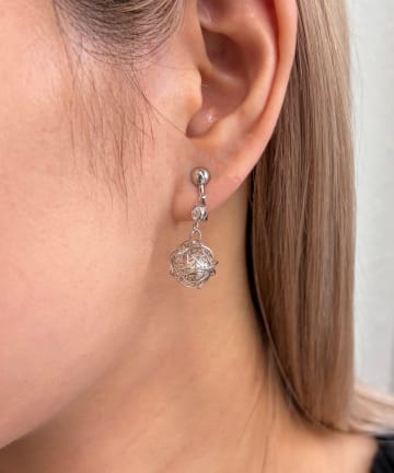 Lattice(ラティス) メタルパールイヤリング