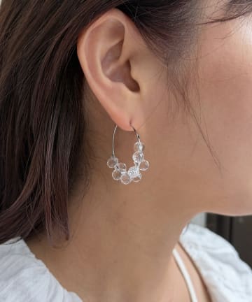 Lattice(ラティス) ストーンフープピアス