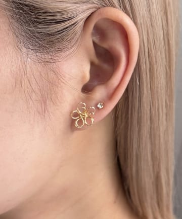 Lattice(ラティス) メタルフラワーピアスセット(4P)