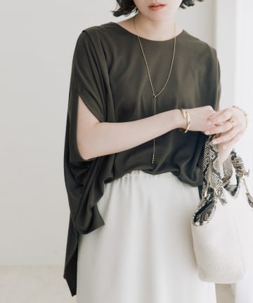 RIVE DROITE(リヴドロワ) 予約【吸水速乾/遮熱/接触冷感】クールタッチポンチョカットソー