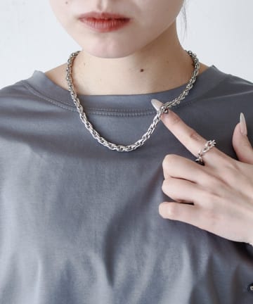 Lui's(ルイス) シルバーチェーンステンレスネックレス