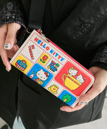 ear PAPILLONNER(イア パピヨネ) 【HELLO KITTY（ハローキティ）×ear】コラボロングウォレット/長財布《本革》