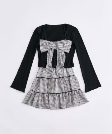 OLIVE des OLIVE(オリーブ デ オリーブ) Piqniqueリボンセットワンピ