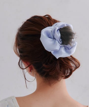 Lattice(ラティス) モチーフ付きサテンシュシュ