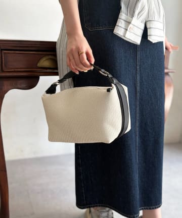 Chez toi(シェトワ) キャンバス見え合皮2WAYBAG