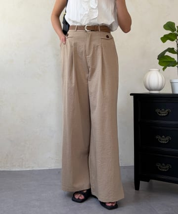 Chez toi(シェトワ) サイドポケットデザインベルト付きパンツ