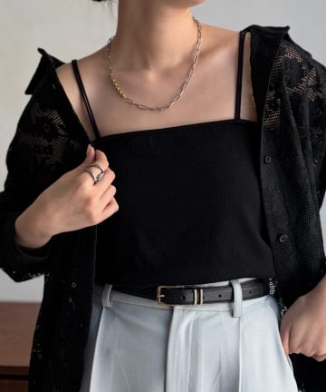 Chez toi(シェトワ) カップ付きテレコキャミ