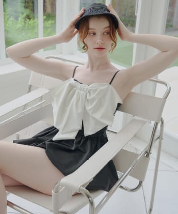 Chico(チコ) 水着/SET ITEM【SALON by Chico】フロントBIGリボンワンピース+ショーツセット