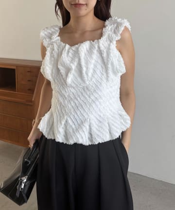 CAPRICIEUX LE'MAGE(カプリシュレマージュ) ジャガードバルーンタンク