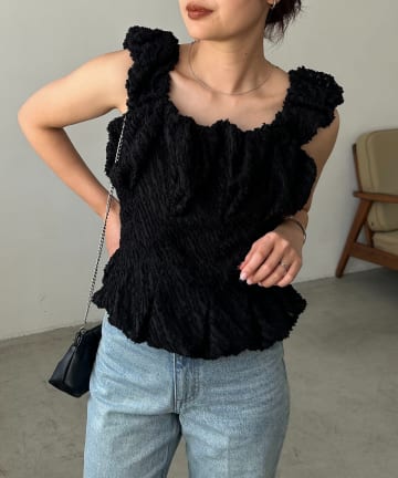 CAPRICIEUX LE'MAGE(カプリシュレマージュ) ジャガードバルーンタンク