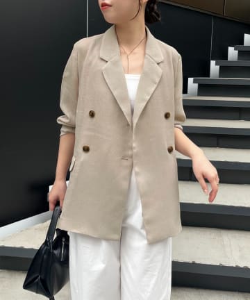 CAPRICIEUX LE'MAGE(カプリシュレマージュ) 【夏まで使える】シアーWジャケット