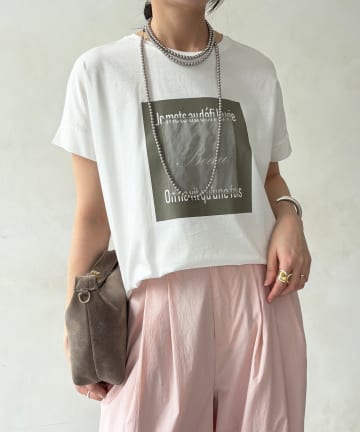 DOUDOU(ドゥドゥ) 【WEB限定】BeauオーガンジーロゴTEE