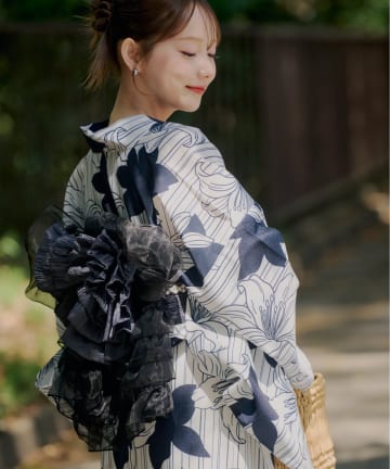 Remind me and forever(リマインドミーアンドフォーエバー) 【浴衣collection】ティアードシアーフリル帯