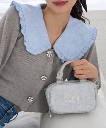 NICE CLAUP / OLIVE des OLIVE OUTLET(ナイスクラップ  / オリーブ デ オリーブ アウトレット) 【Seemi】衿付きカーデ