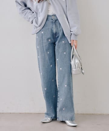 NICE CLAUP / OLIVE des OLIVE OUTLET(ナイスクラップ  / オリーブ デ オリーブ アウトレット) 【ANOTHER BRANCH】刺繍アソートパンツ