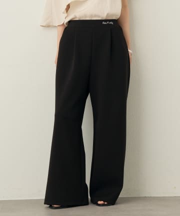 Omekashi(オメカシ) 刺繍ポンチイージーパンツ