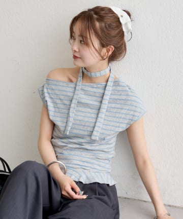 mystic(ミスティック) 《WEB限定》裾フリルワンショルカットソー