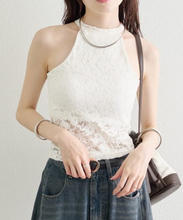 mystic(ミスティック) 《WEB限定》パット付きレースアメスリキャミソール