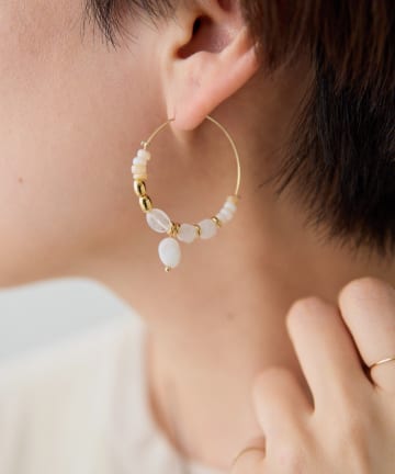 ear PAPILLONNER(イア パピヨネ) ワントーンフープピアス