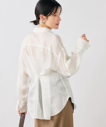 NOLLEY'S(ノーリーズ) ウォッシャブルフィブリルラミーマルチウェイシャツ