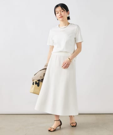 NOLLEY'S(ノーリーズ) 《手洗い可能/セットアップ対応》Aラインニットスカート