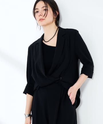 NOLLEY'S(ノーリーズ) 《セットアップ対応》ウォッシャブルエアリージョーゼットドレープライトジャケット