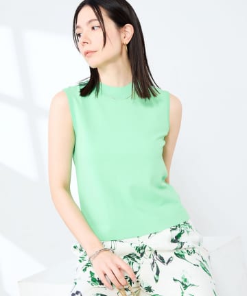 NOLLEY'S(ノーリーズ) 《手洗い可能》マルチファンクションハイネックノースリーブプルオーバー