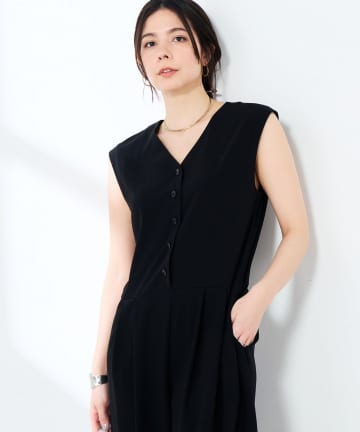 NOLLEY'S(ノーリーズ) ウォッシャブルエアリージョーゼットオールインワン