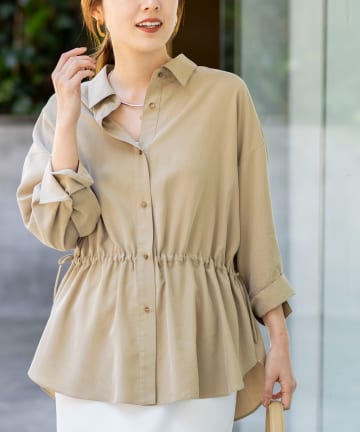 NOLLEY'S(ノーリーズ) 《セットアップ対応》ウォッシャブルサンドウォッシュシャツ