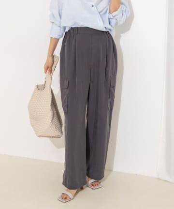 NOLLEY'S(ノーリーズ) 《セットアップ対応》ウォッシャブルサンドウォッシュカーゴパンツ