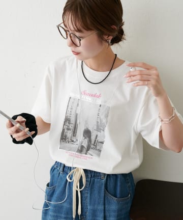 DISCOAT(ディスコート) 【Enlude】モノクロフォトTシャツ《ユニセックス》