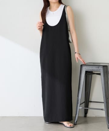 COLLAGE GALLARDAGALANTE(コラージュ ガリャルダガランテ) 【前後２通りで着れる】レイヤードタンクワンピース