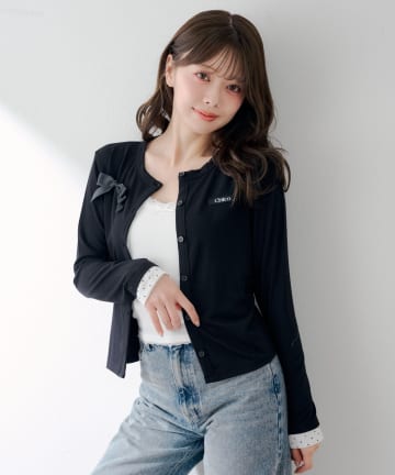 Chico(チコ) レイヤードコンパクトカーディガン