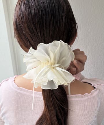 Lattice(ラティス) シアーリボン付きシュシュ