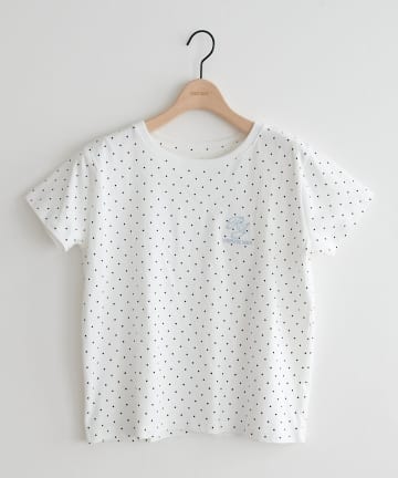 DISCOAT(ディスコート) 【umm.】ドット刺繍ロゴ半袖T