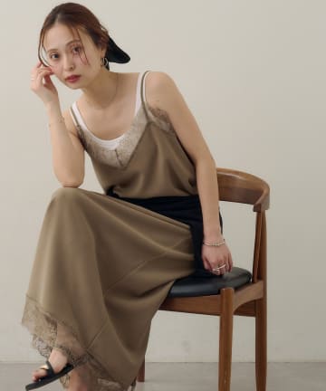 DISCOAT(ディスコート) 【Noka】レース使いキャミワンピース