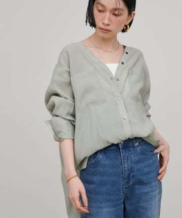 LARUTA(ラルータ) 2WAYVネックスキッパーシャツ